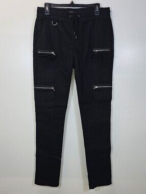 Hot Topic Black Cargo Skinny Leg Pants
